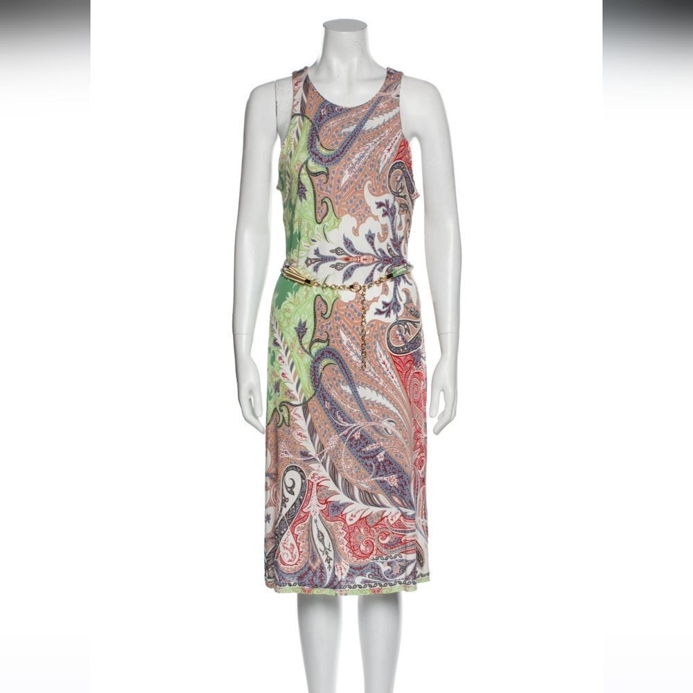 Etro Paisley Sheath Dress Authentic